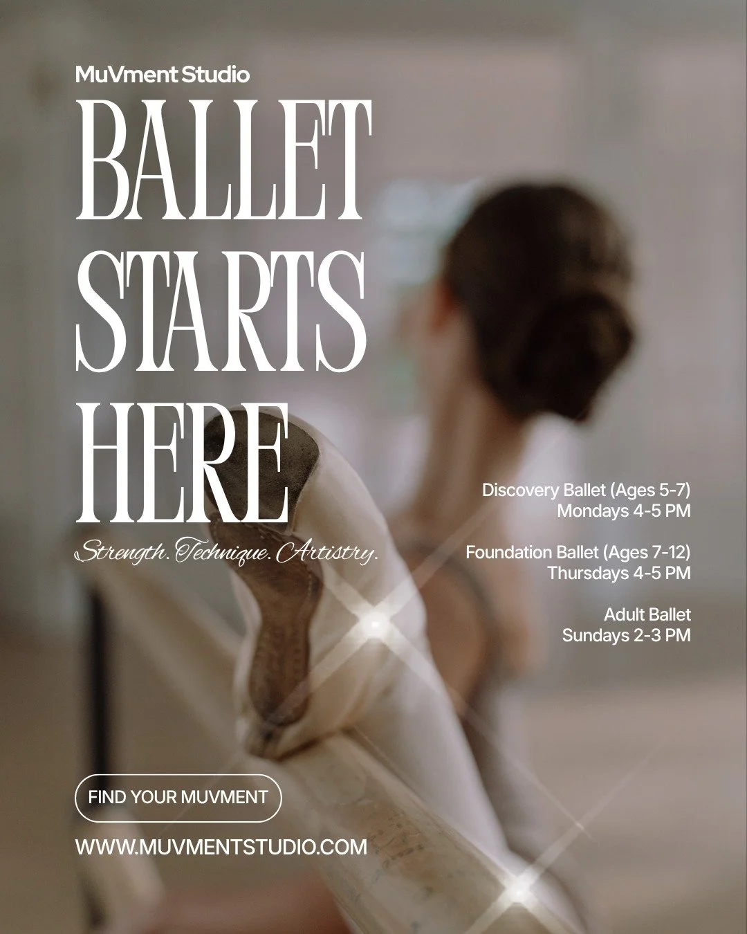 Ballet isn&rsquo;t just about perfect lines and pretty movement. 🩰

It&rsquo;s strength. Control. Musicality. Discipline. Confidence. And a foundation that carries into every style of dance.

Whether your dancer is just beginning or you&rsquo;re an 