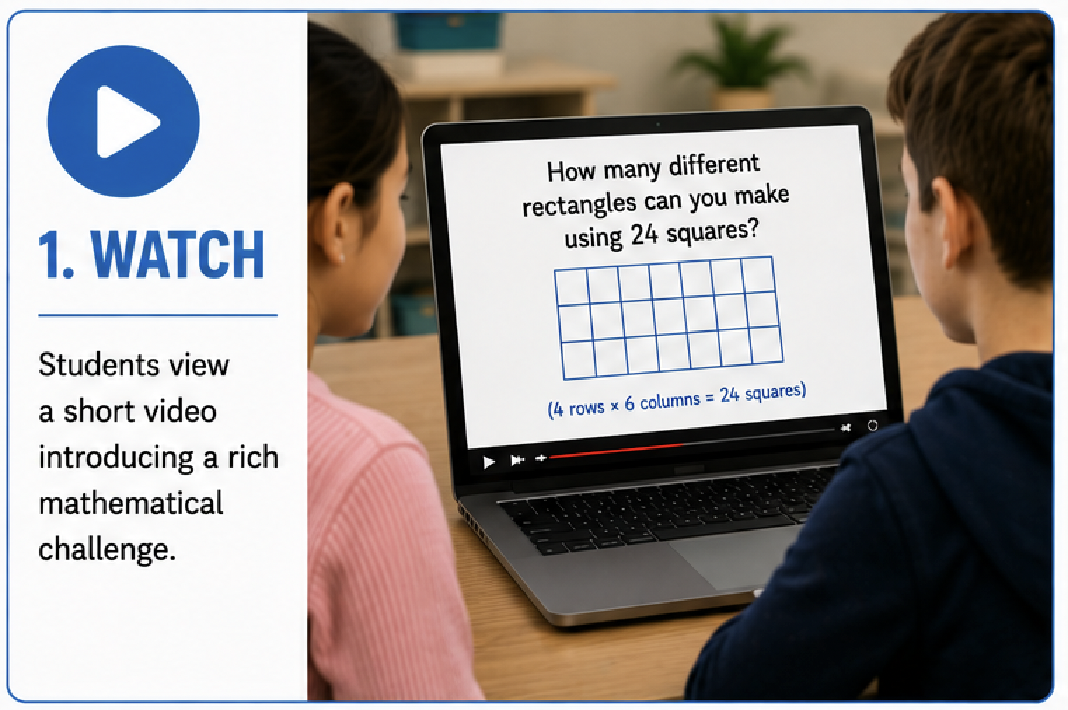The Maths Project is a problem-solving and communication platform where students solve rich mathematical challenges and create videos explaining their reasoning. By making mathematical thinking visible, teachers gain deeper insight into student under
