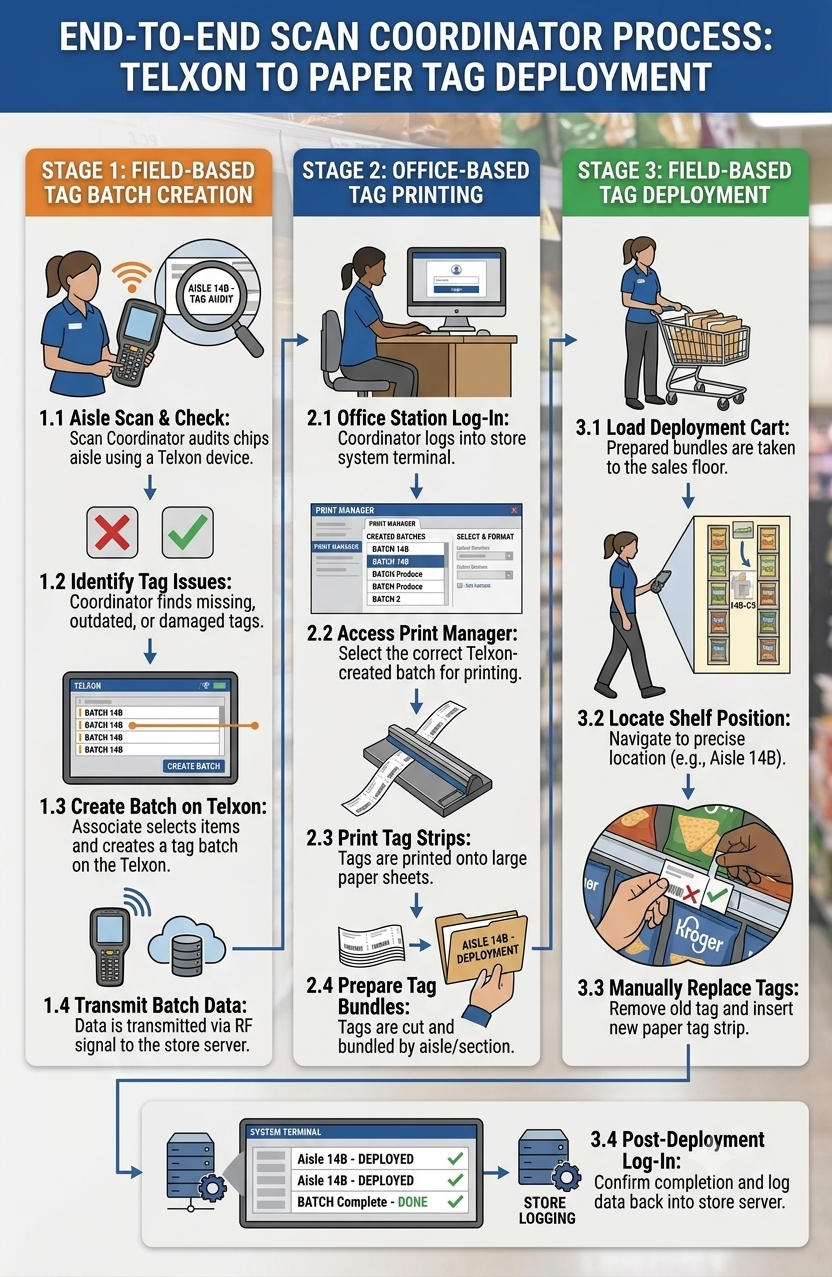 Scan Coordinator Telxon technology and paper tag process