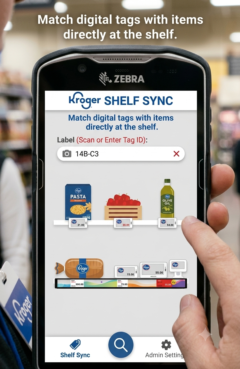 Kroger app interface example