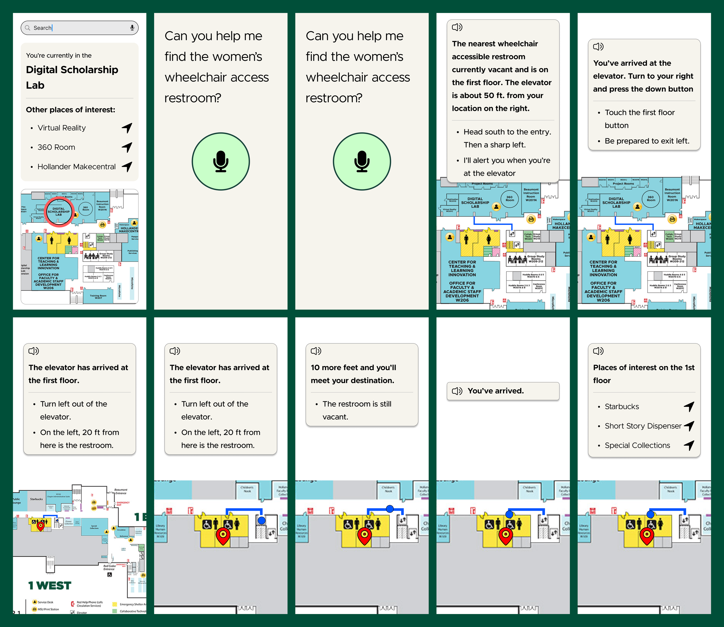 MSU Wayfinding Wireframes