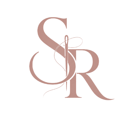 Stylized monogram with the letters S, R, and a decorative flourish overlapping on a black background.