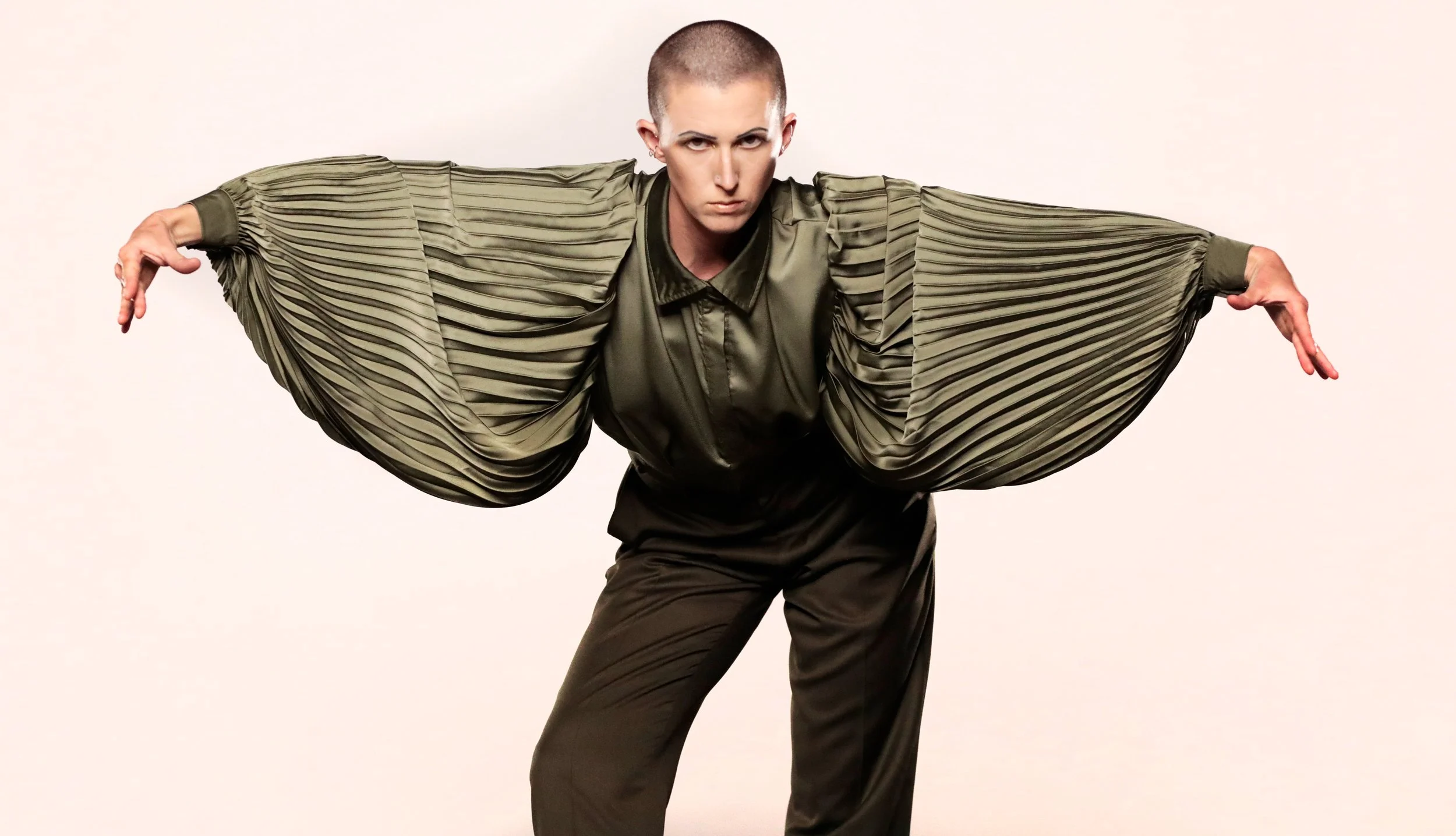 fashion test in my studio with performance artist 'Elise' 