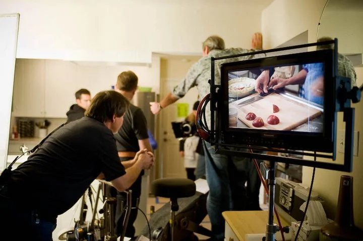 filming TV spot in Dallas for Loomis Advertising