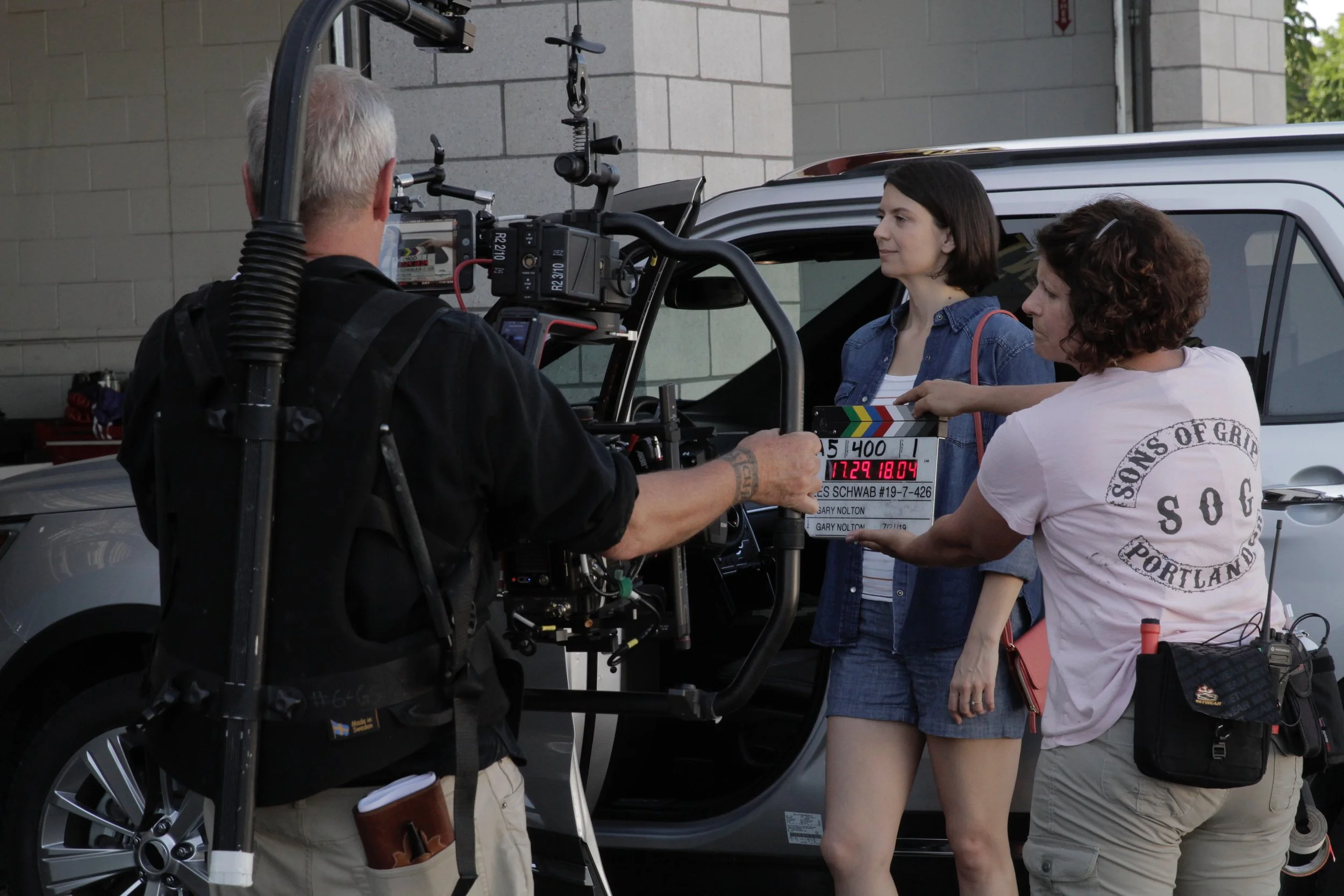 Limbo Films crew making Les Schwab Tire commercial with Director/D.P. Gary Nolton