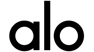 Black lowercase text 'alo' on a white background.