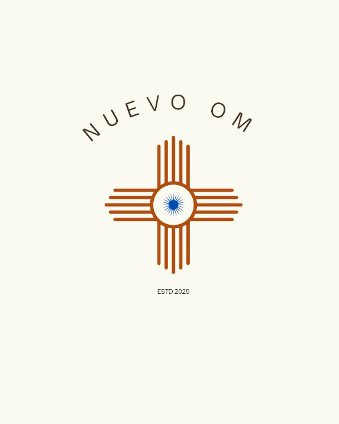Nuevo Om yoga and wellness logo.