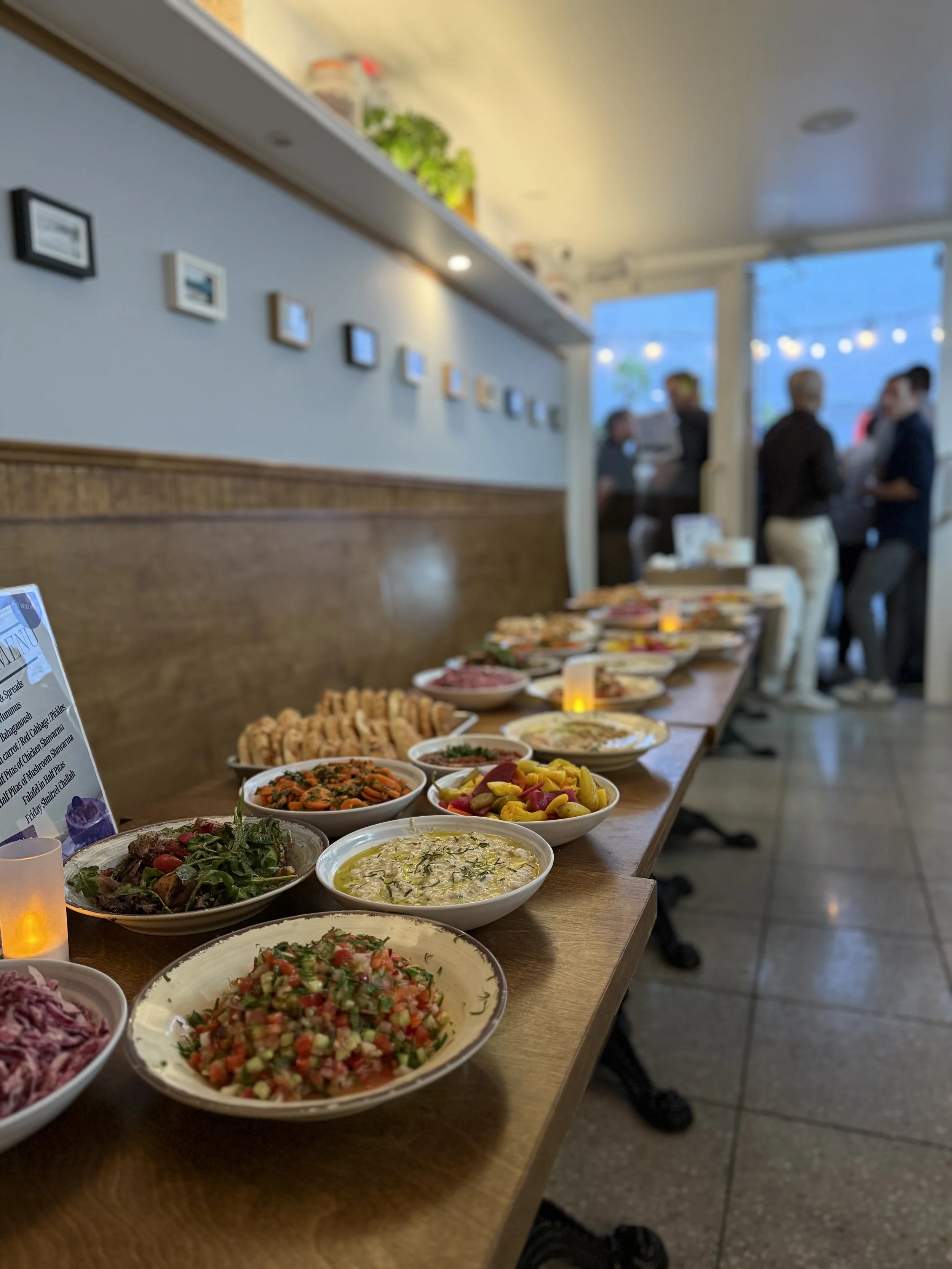 Buffet style meal for a party at fortuna