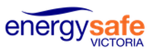 Energy Safe Victoria logo with blue and orange text.
