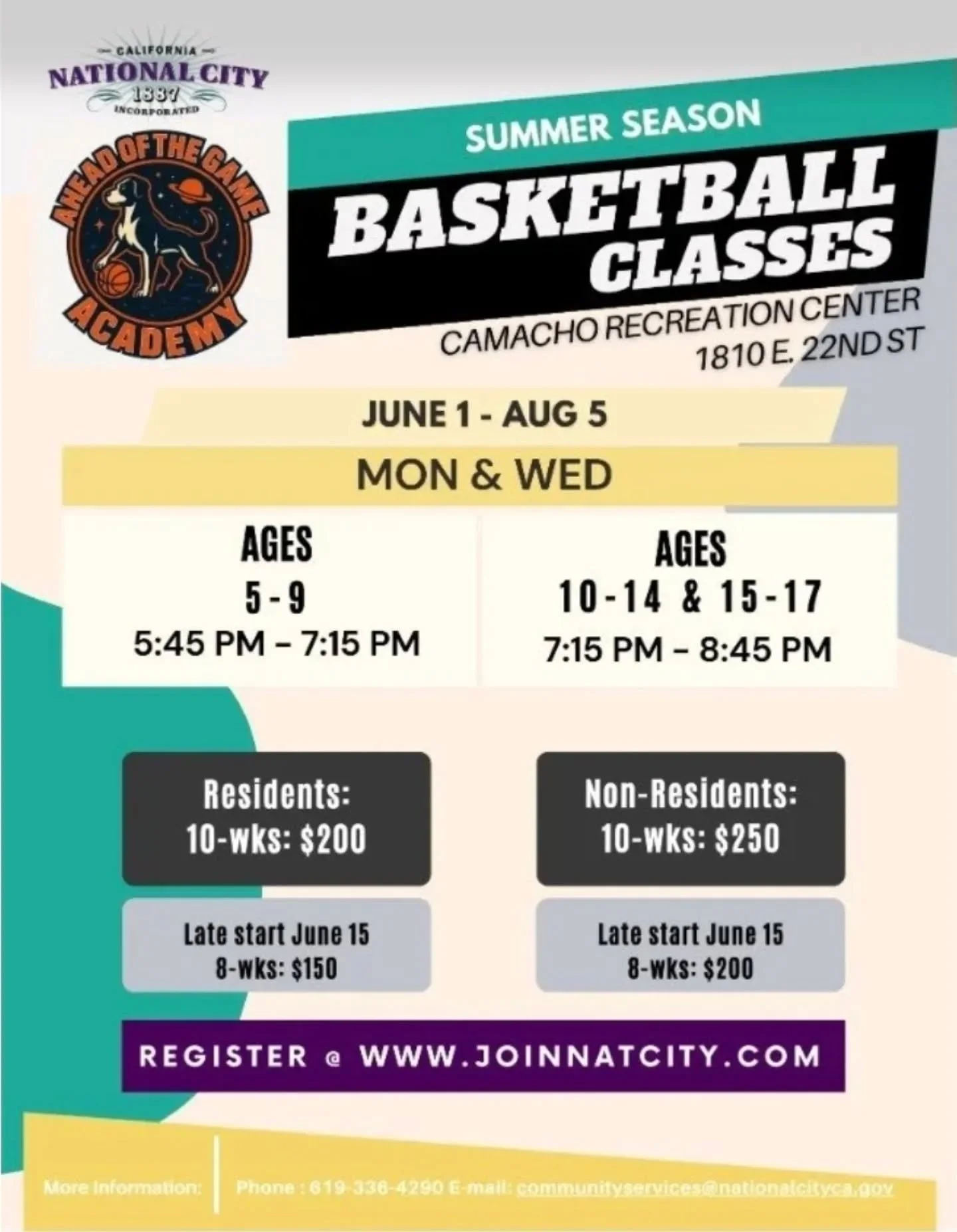Get in on the last 8 weeks 🏀

We currently have 6 spots available for our first group 5-9 years old [14 players] -
And 11 spots available for our second groups 10-14 years old and 15-17 years old [9 players] - The first day of the 8 weeks is today. 