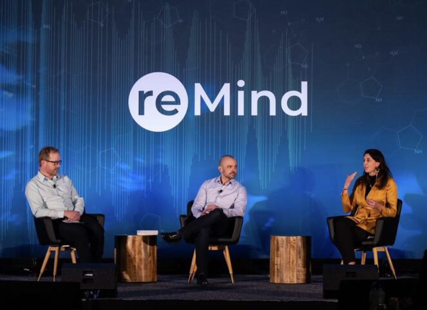Frederica Helmiere speaking on panel at ReMind Conference