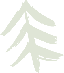 Stylized white Japanese kanji character on a black background.