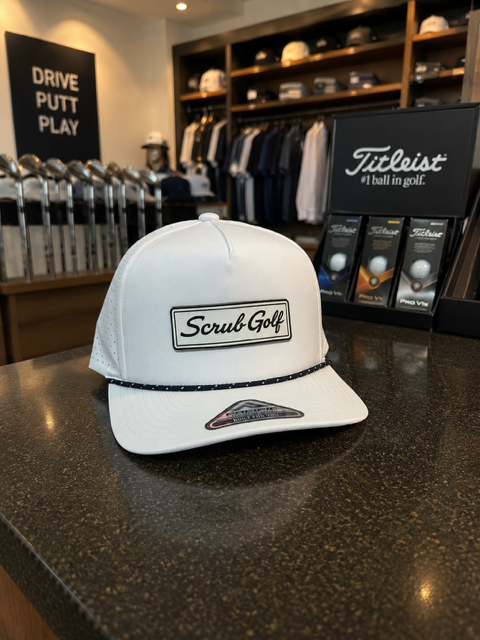 Scrub Golf Performance Rope Hat White