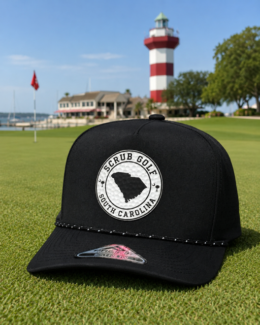 Scrub Golf South Carolina Performance Rope Hat Black