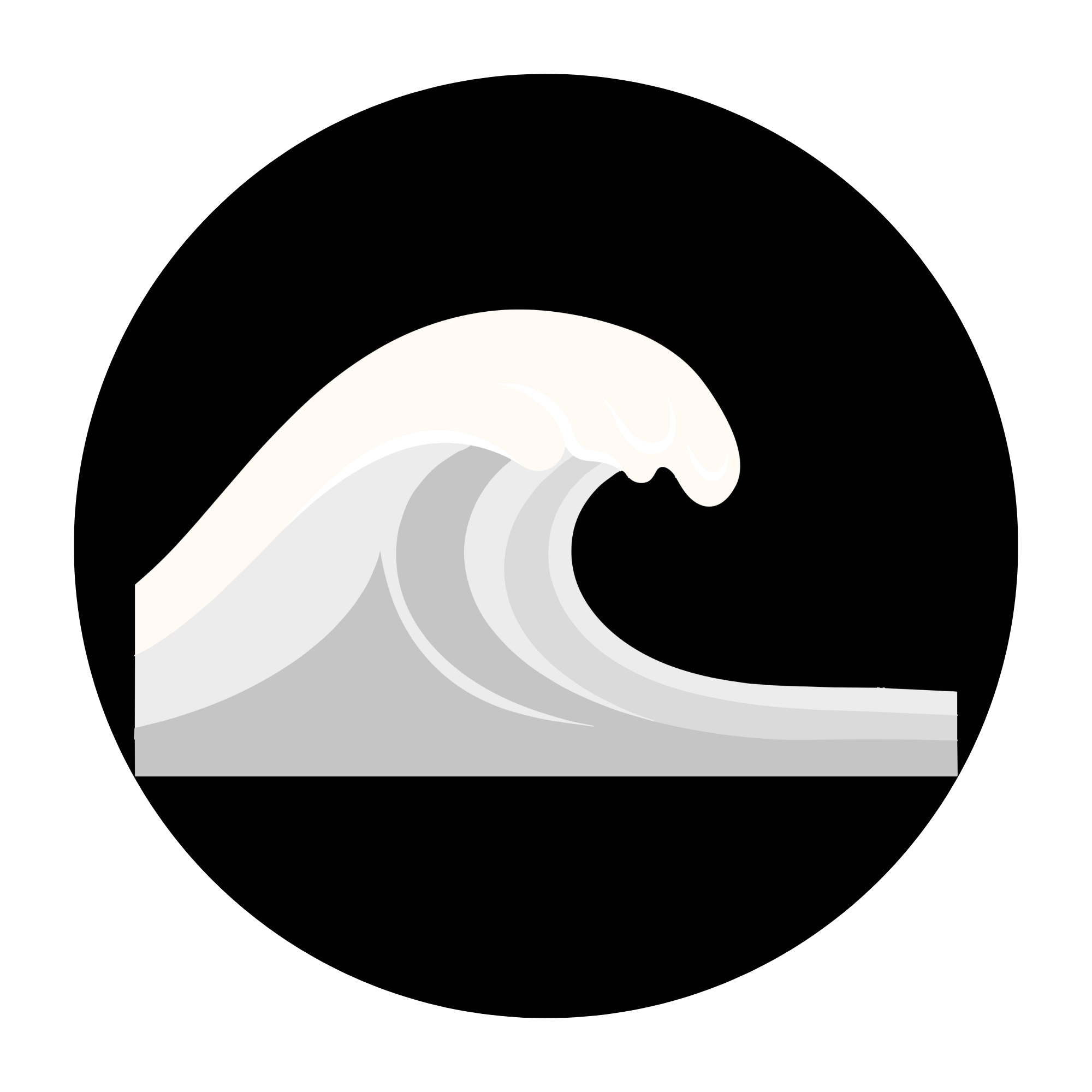 An illustration of a whale surfacing through ocean waves with a dark background.