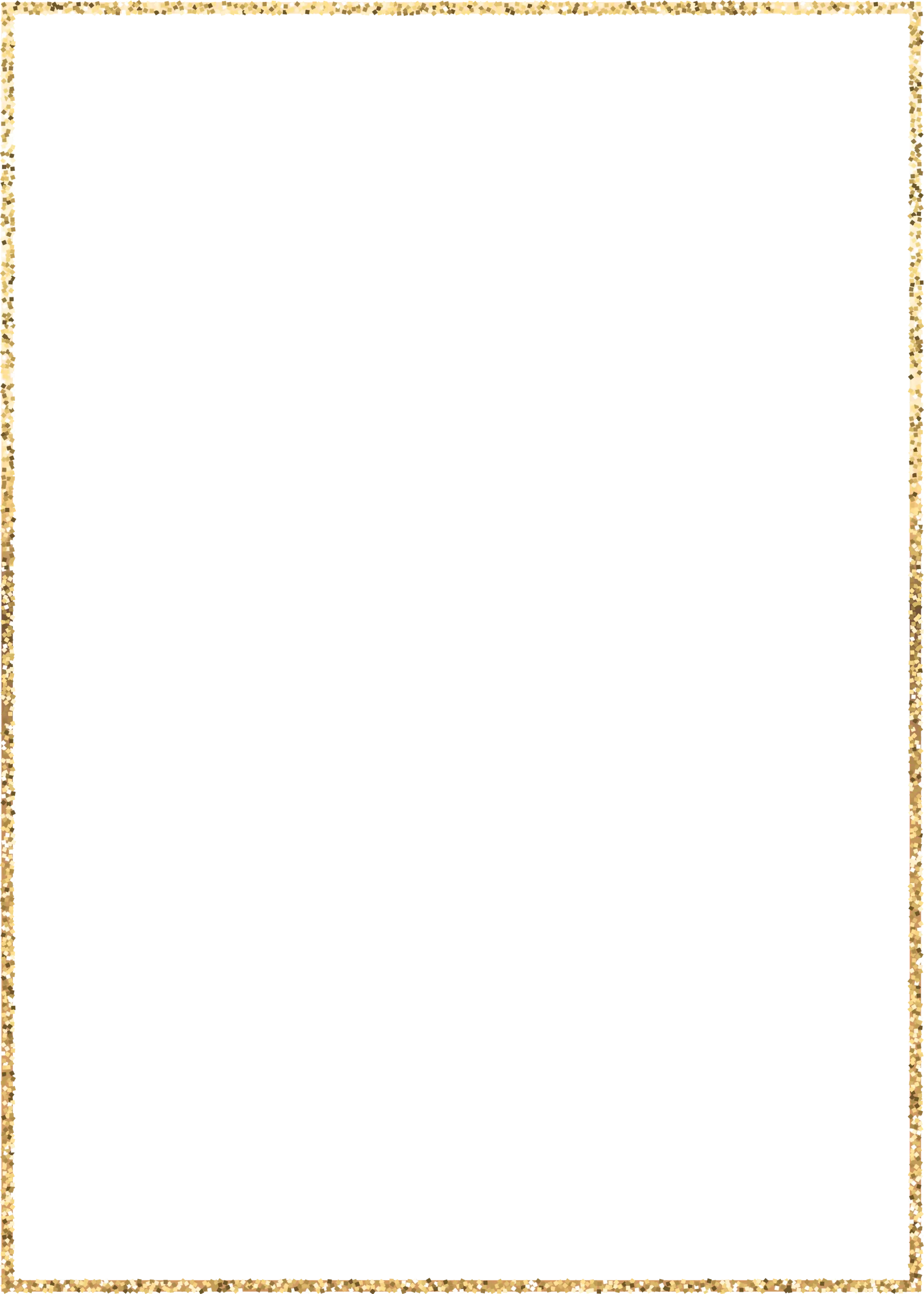 Black background with a gold glittery border.