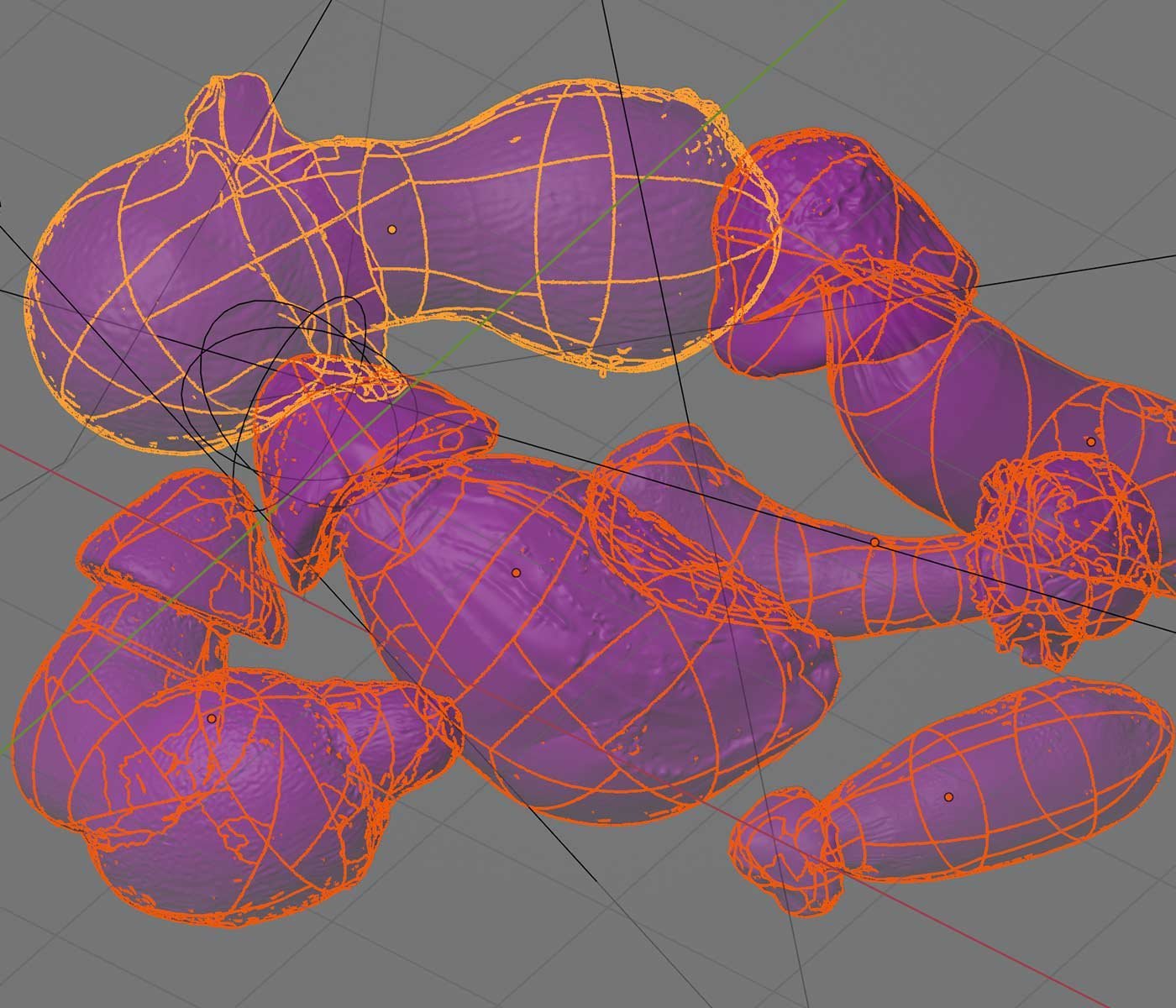 Mushroom three-dimensional wireframe