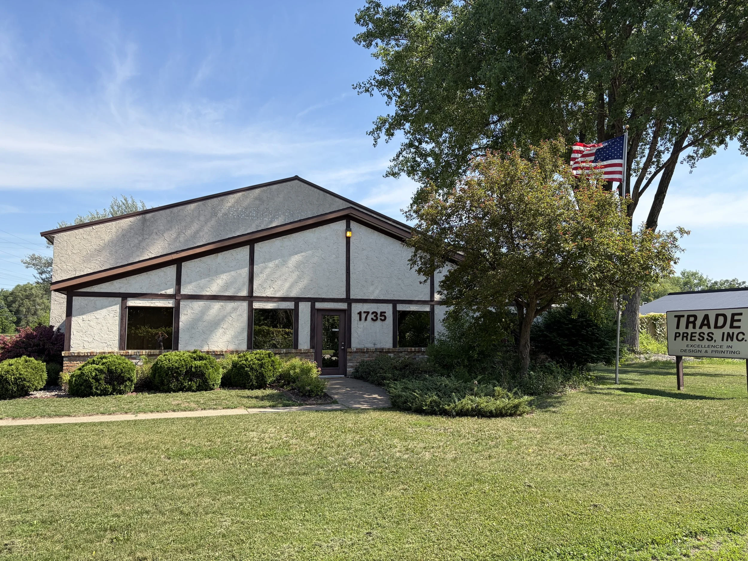 Trade Press Inc building and sign
