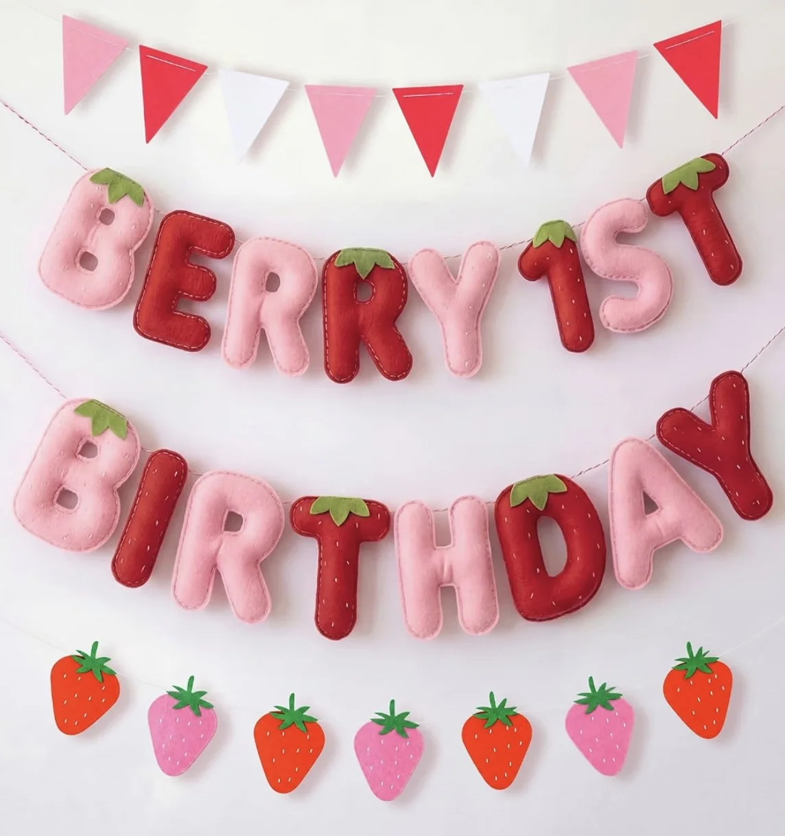 Birthday Party Idea My Berry First Birthday Felt Birthday Banner.PNG
