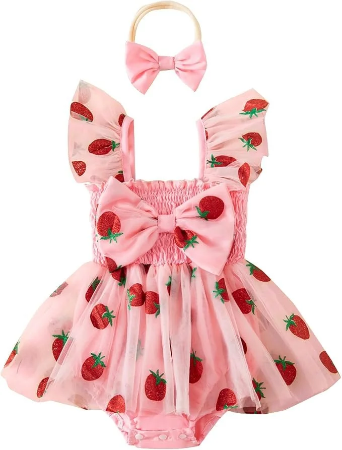Berry First Birthday Party Outfit Strawberry Print.jpg