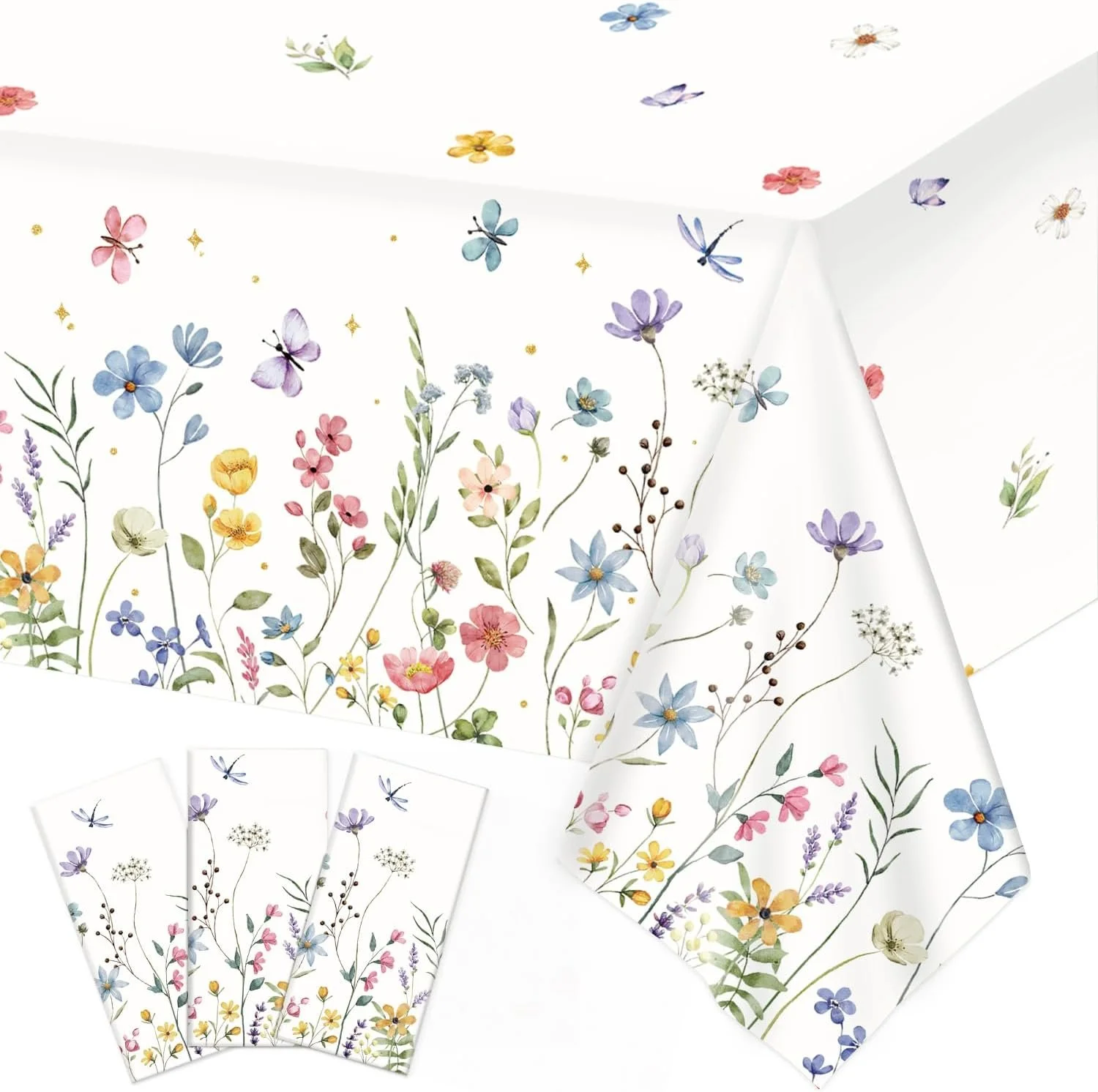 Birthday Party Idea Disposable Floral Tableclot.jpg