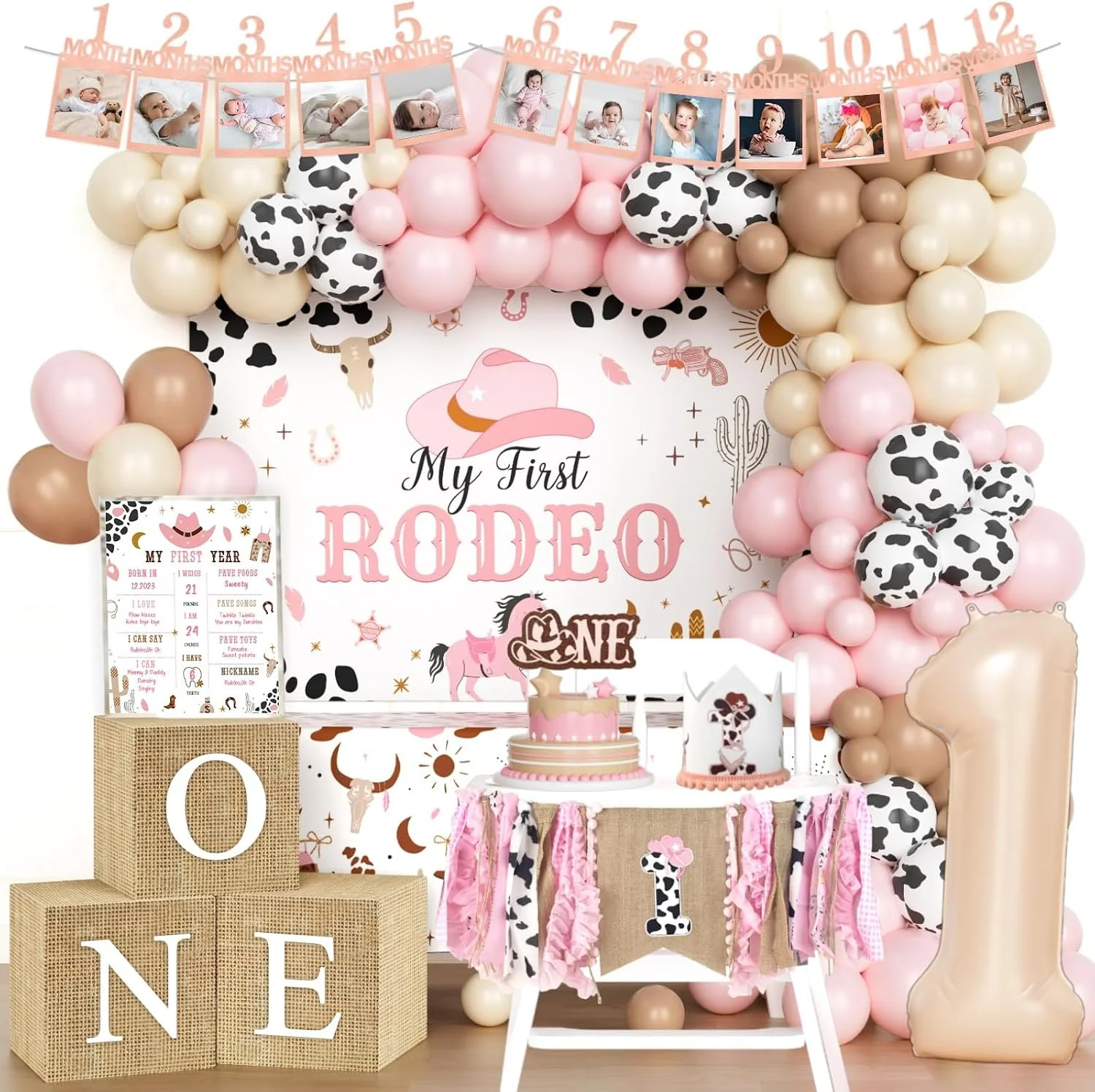 My First Rodeo Birthday Party Decorations Kit