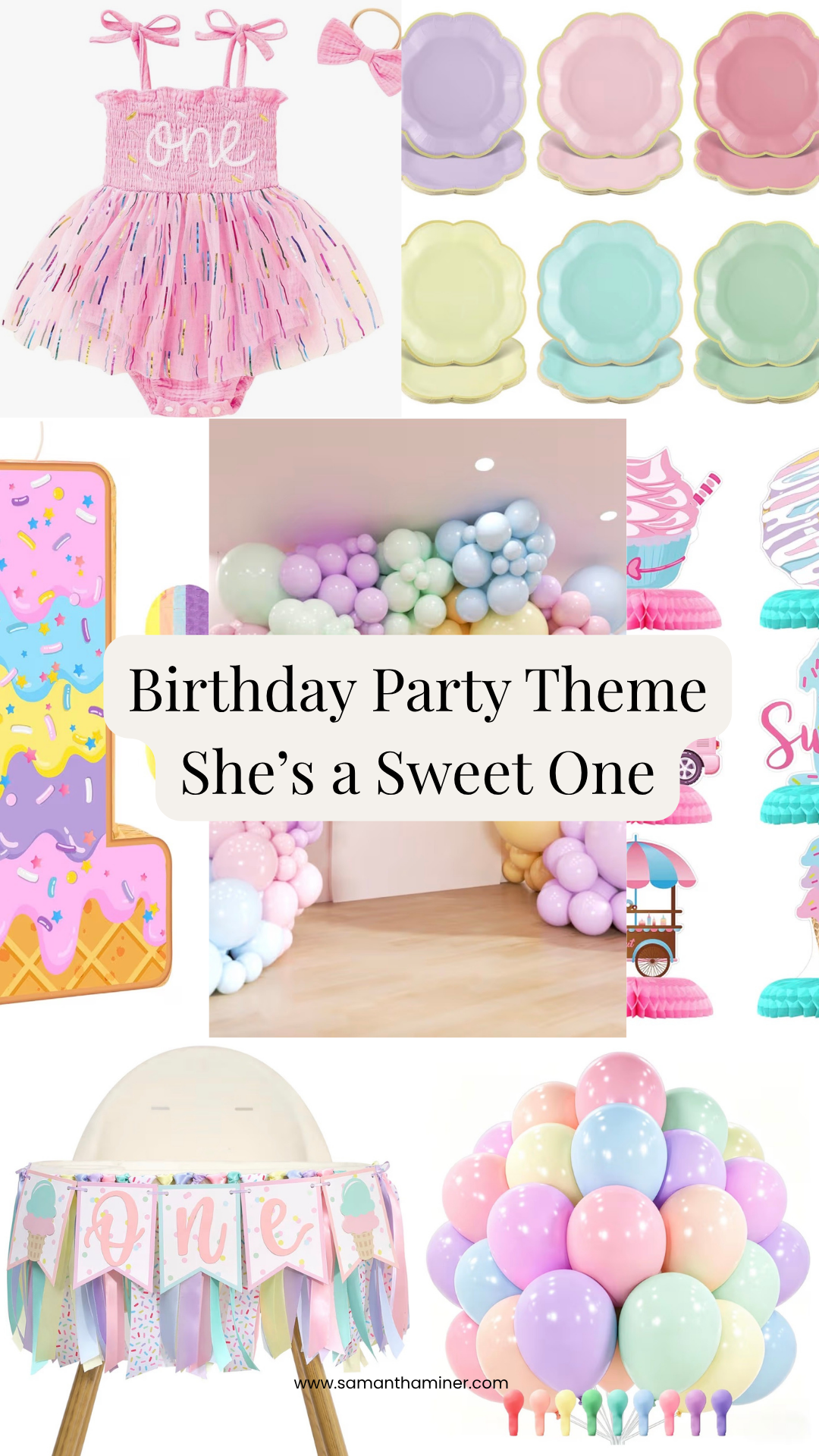 Shes a Sweet One Birthday Party Theme with Decorations