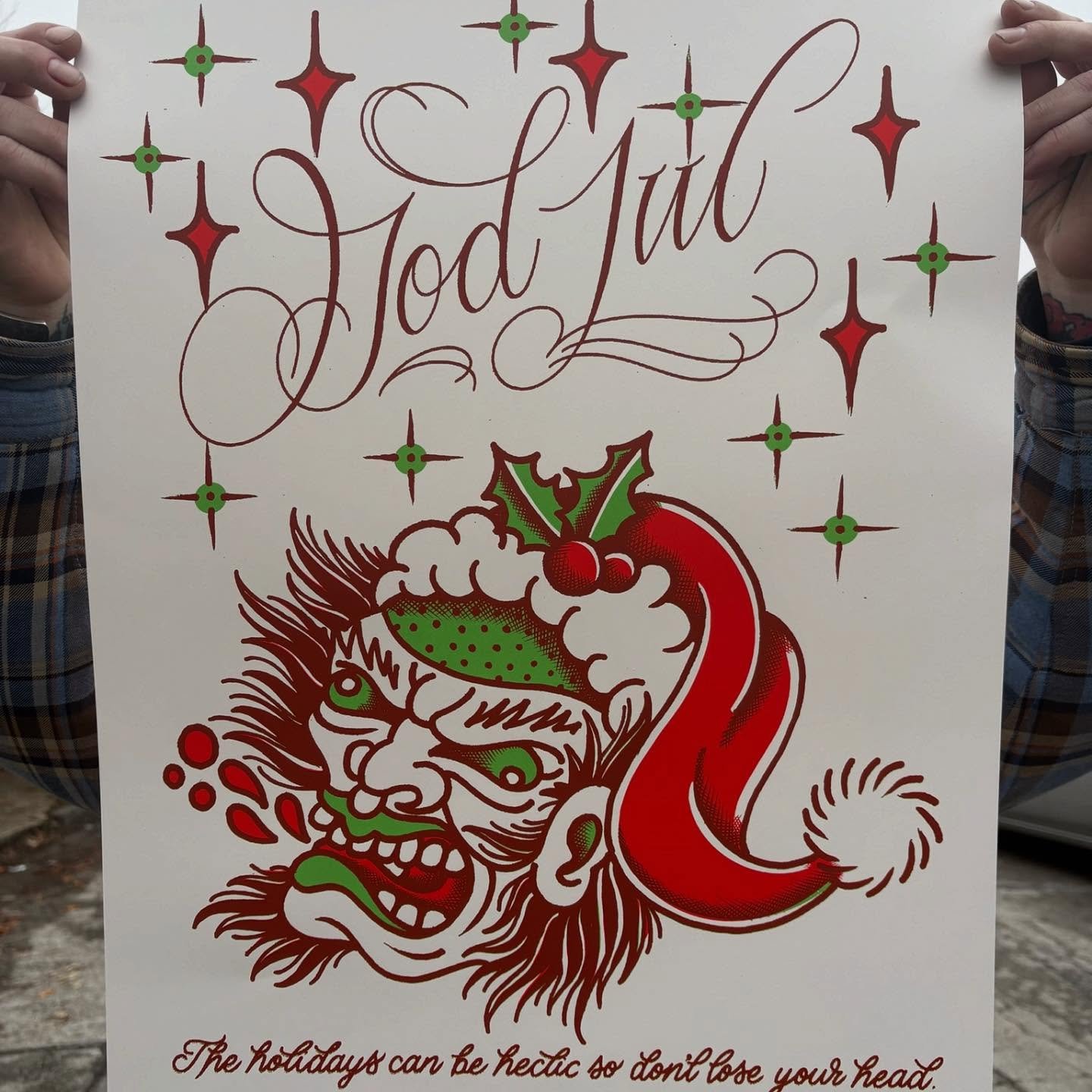 Crimbus Collab adventure in Columbus with @the_graphite_club on the way to the @cranberrytattooclassic 
@janmicheltattoo and @medusavsminotaur are taking walk-ups all weekend and we have prints for sale!!! Swing by BOOTH 72 and we hope you&rsquo;ll h