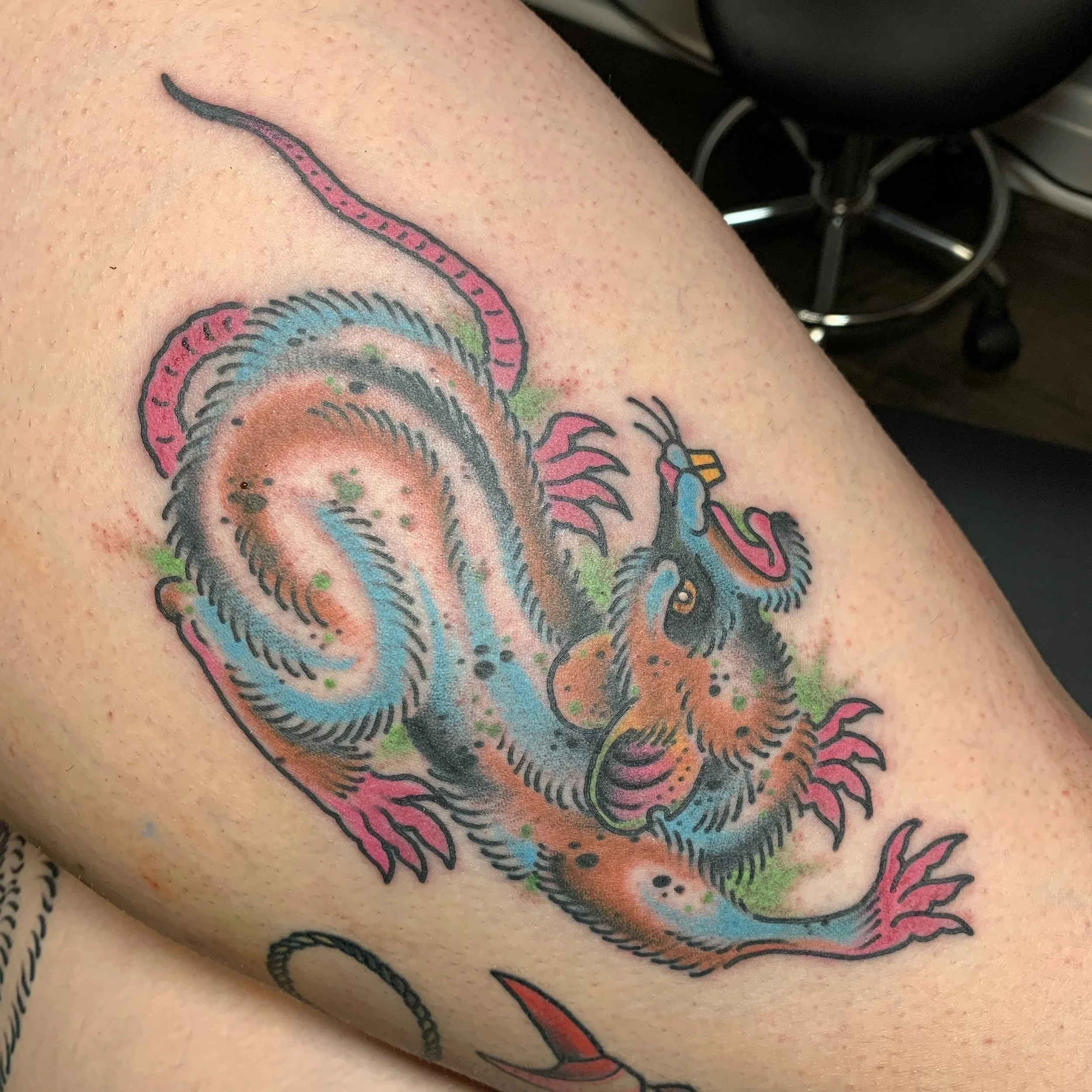 Japanese Traditional rat tattoo