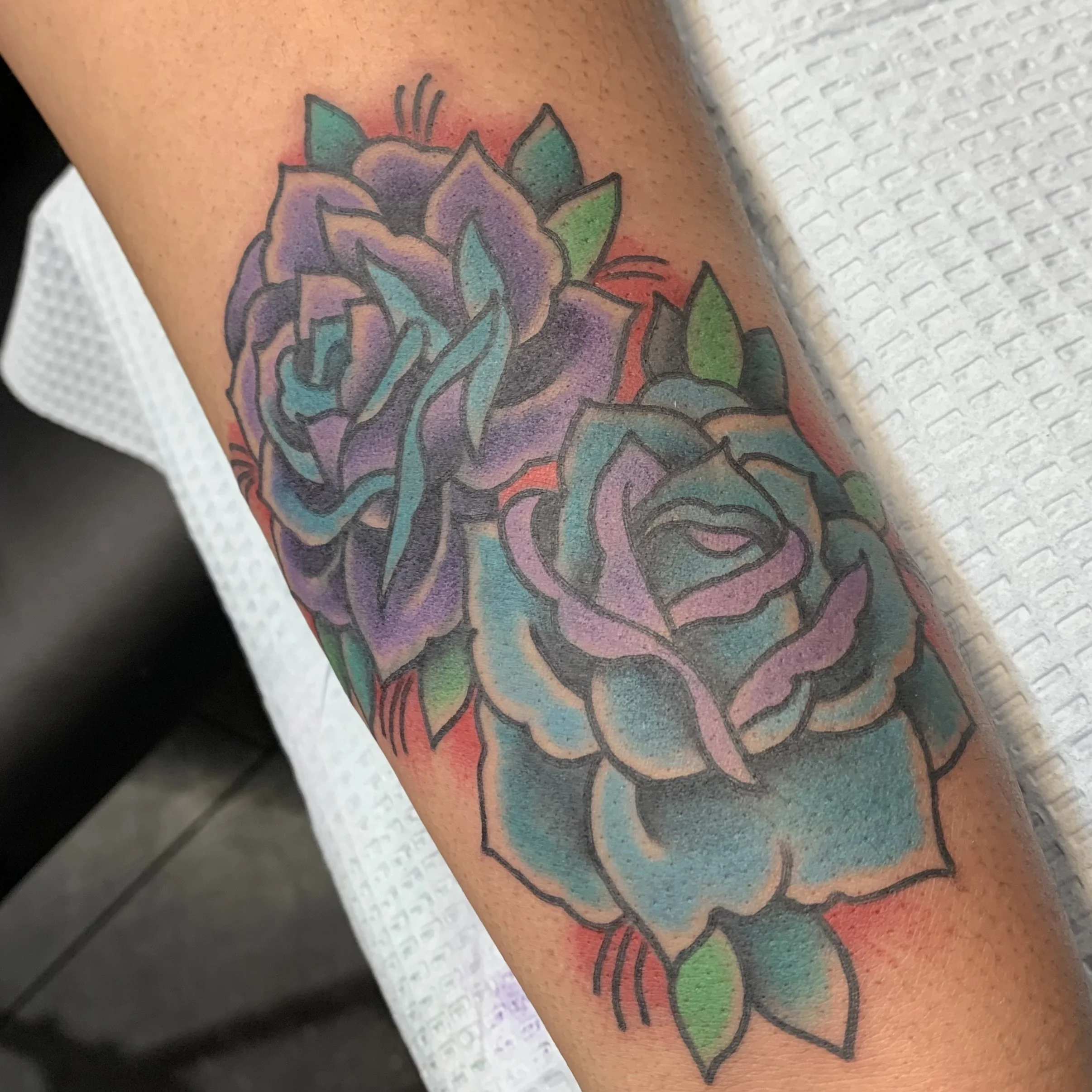 AFTER- Roses make great cover-ups