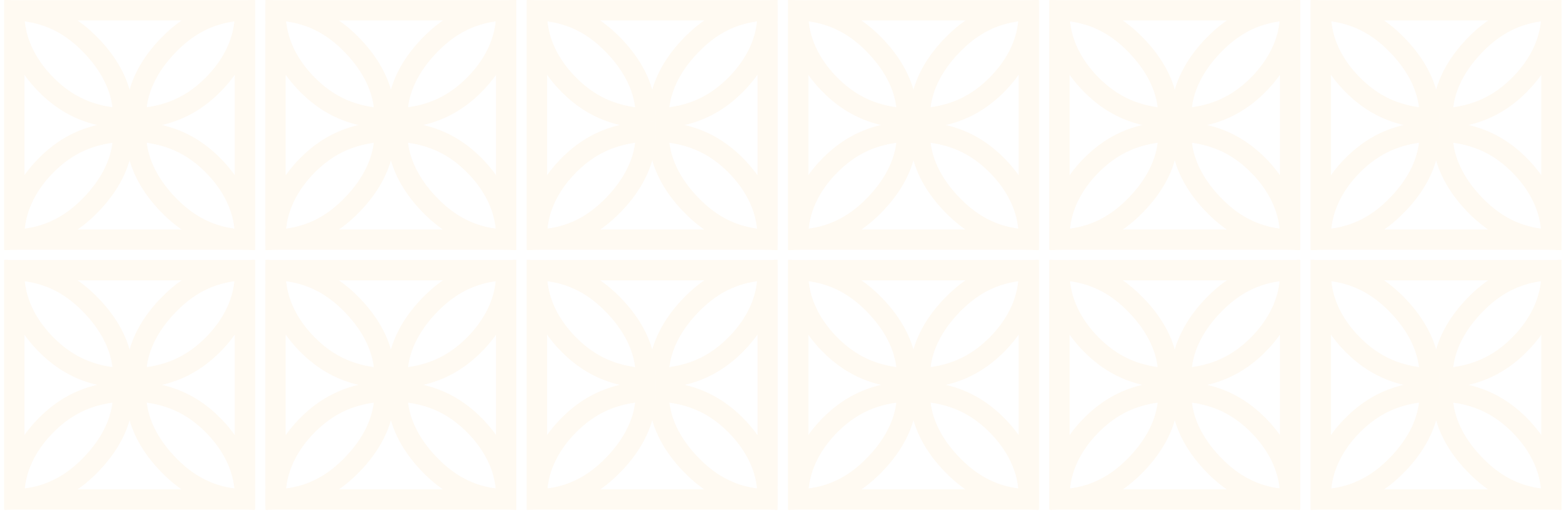 Pattern of white decorative tiles with geometric floral designs.