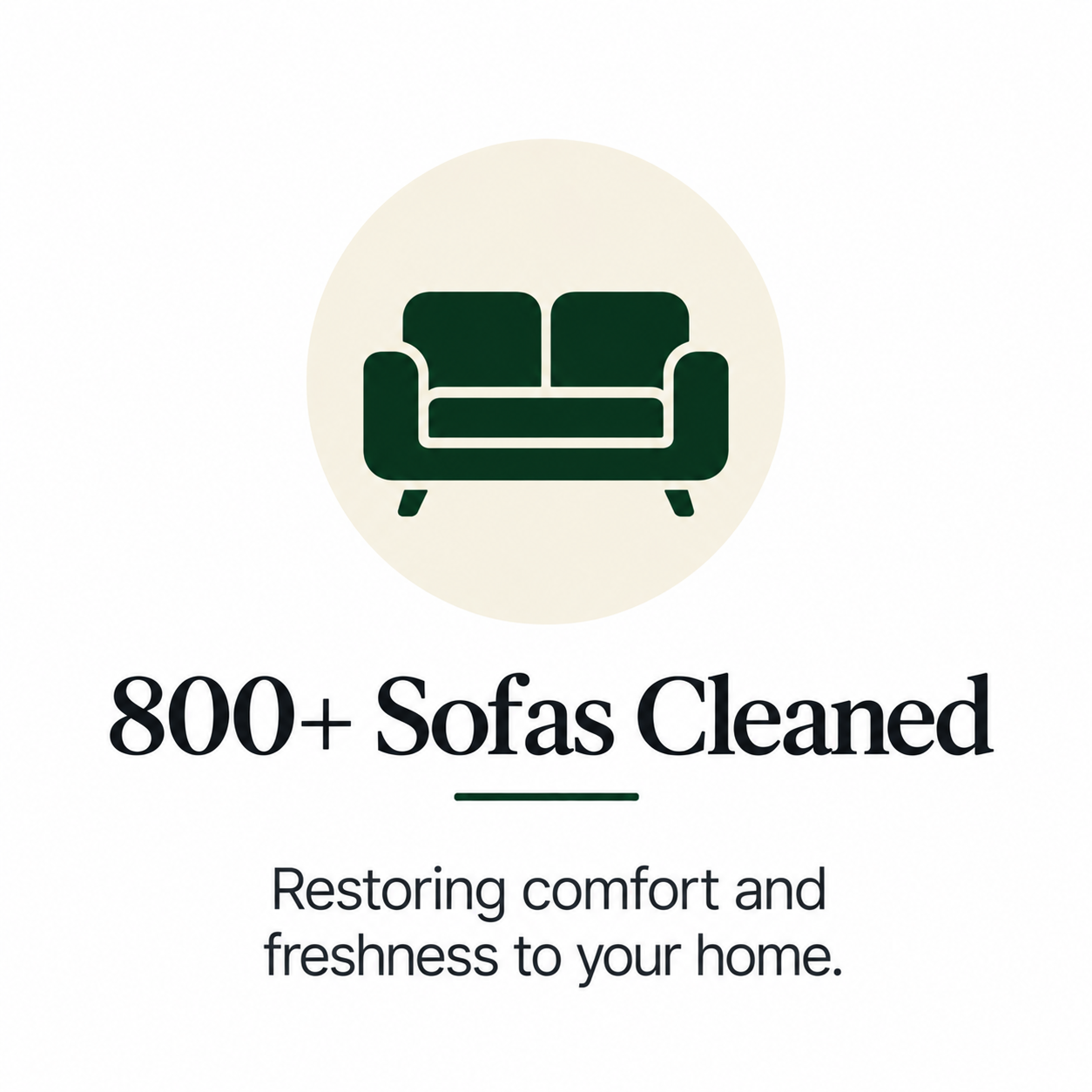 800+ Sofas Cleaned