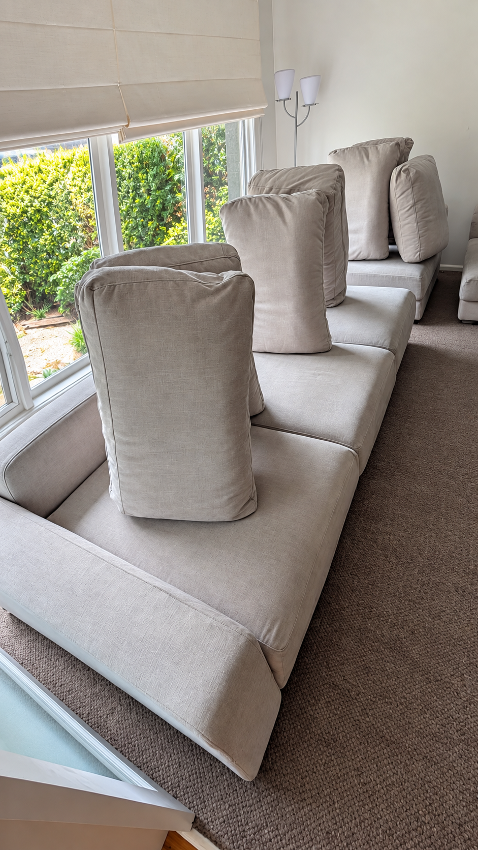Steam clean of light-coloured upholstery in south yarra