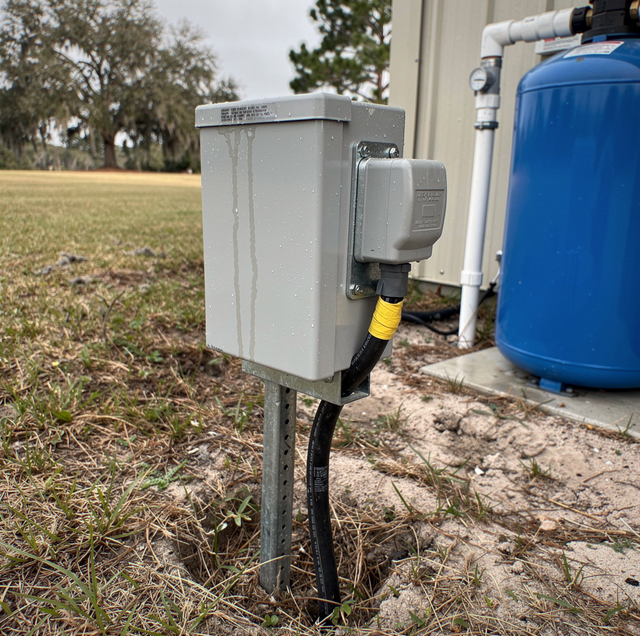 submersible well pump pulled from cased borehole