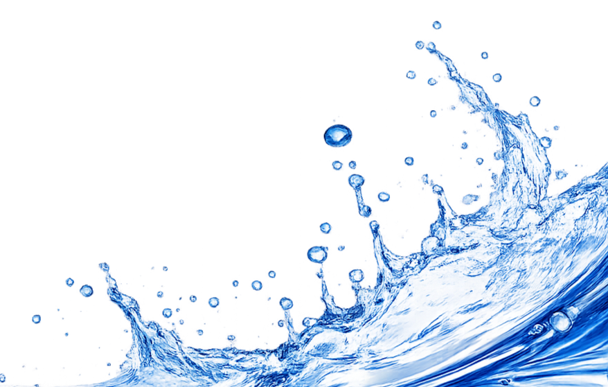 Close-up of splashing water with droplets and waves