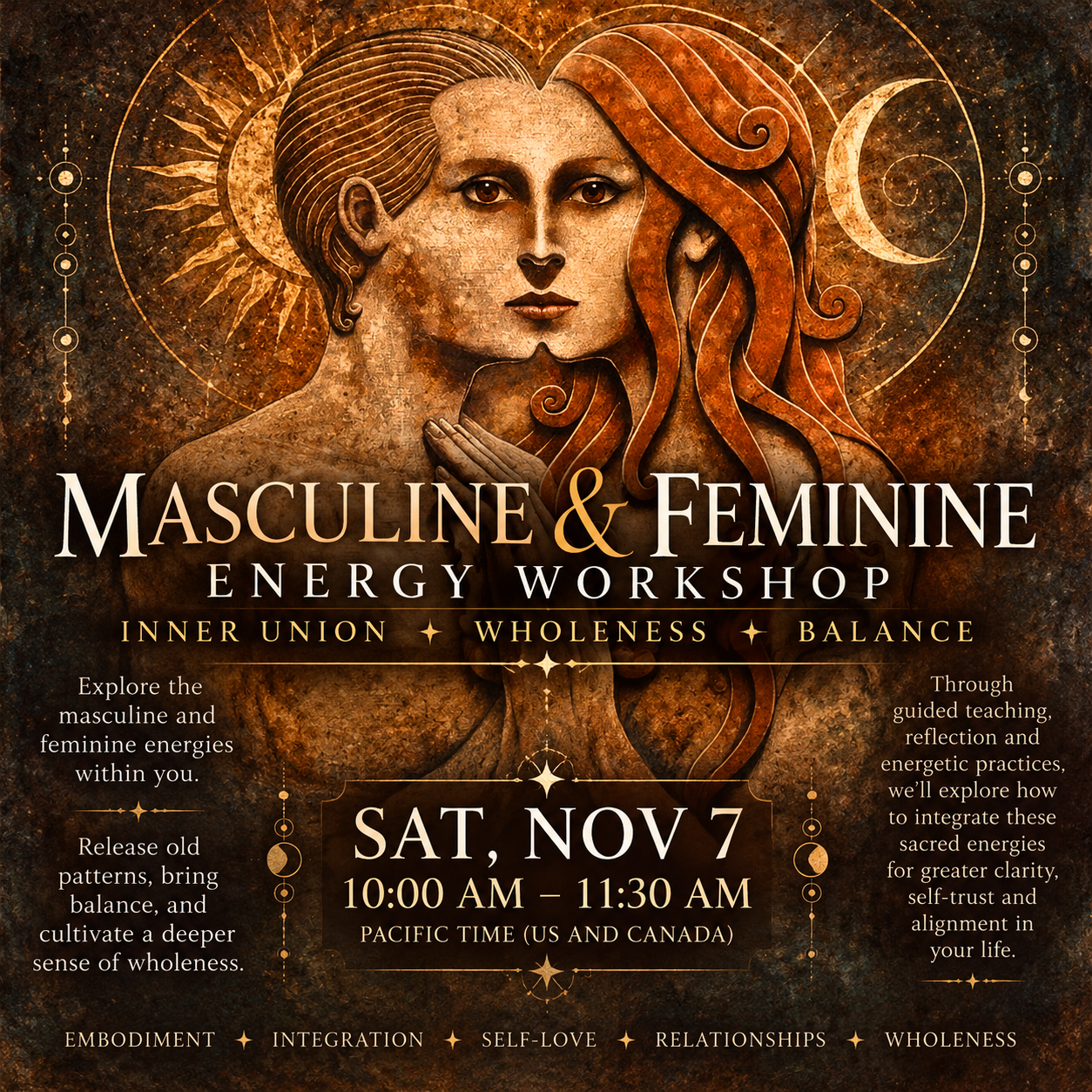 Masculine and Feminine Marriage and Inner Union- Zoom Workshop