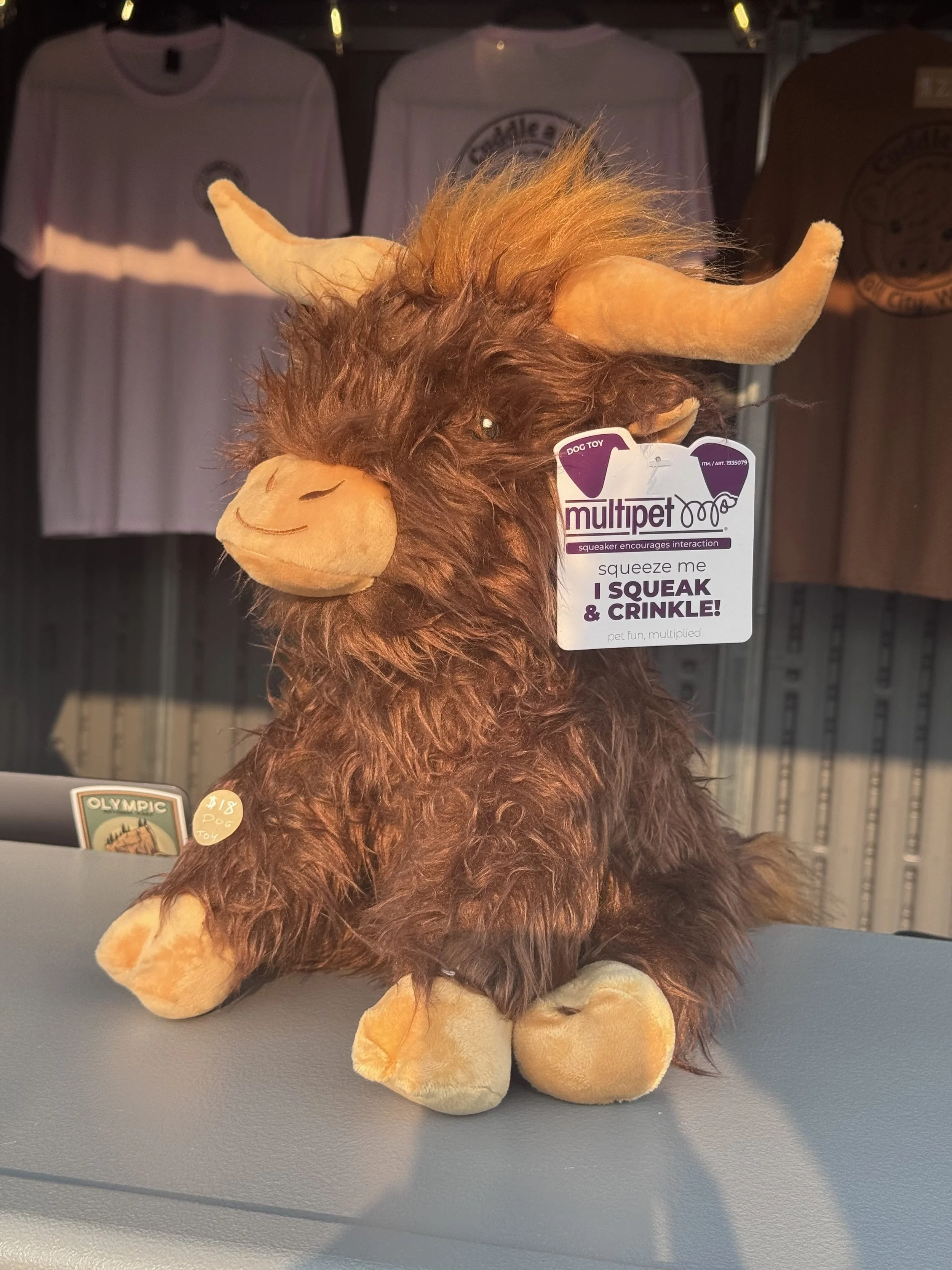 Highland Cow dog toy large