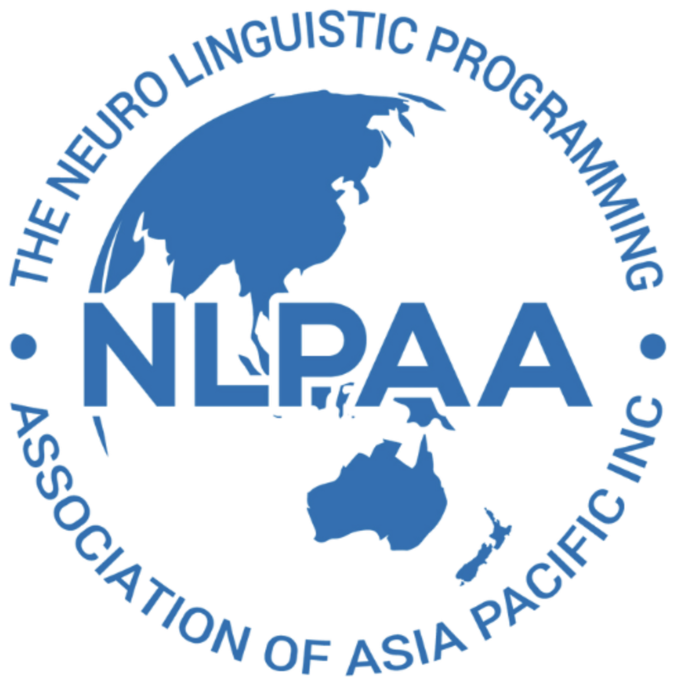 Logo for the Northeast European Linguistic Programming and Society of Asia-Pacific, featuring a map of the world with Asia and Australia highlighted and the initials NLPA.
