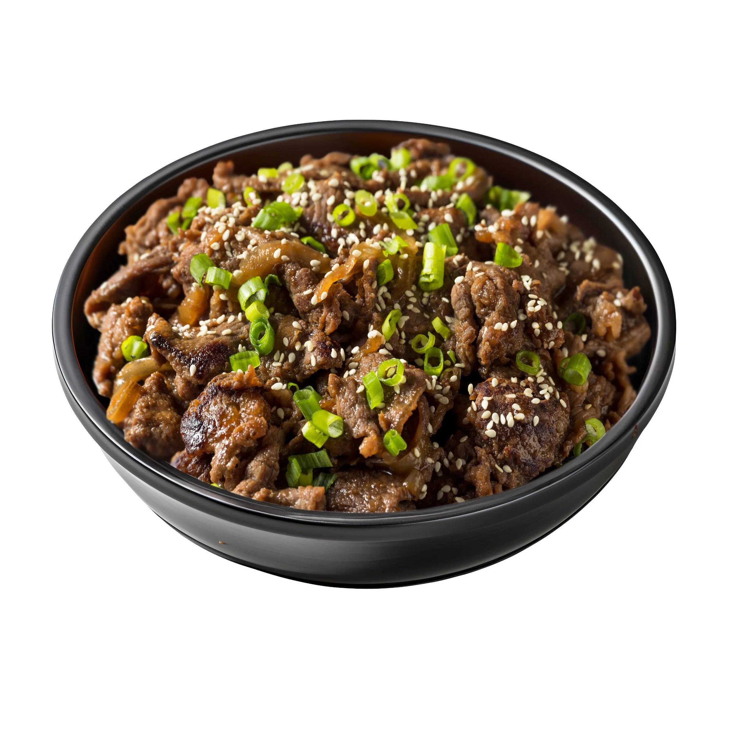 Golden Bulgogi Beef--Traditional reserved for Korean royalty, experience the luxurious taste of perfectly sweet 
and savory marinated, thinly sliced beef, grilled to golden perfection with a taste of 
tradition in each bite.