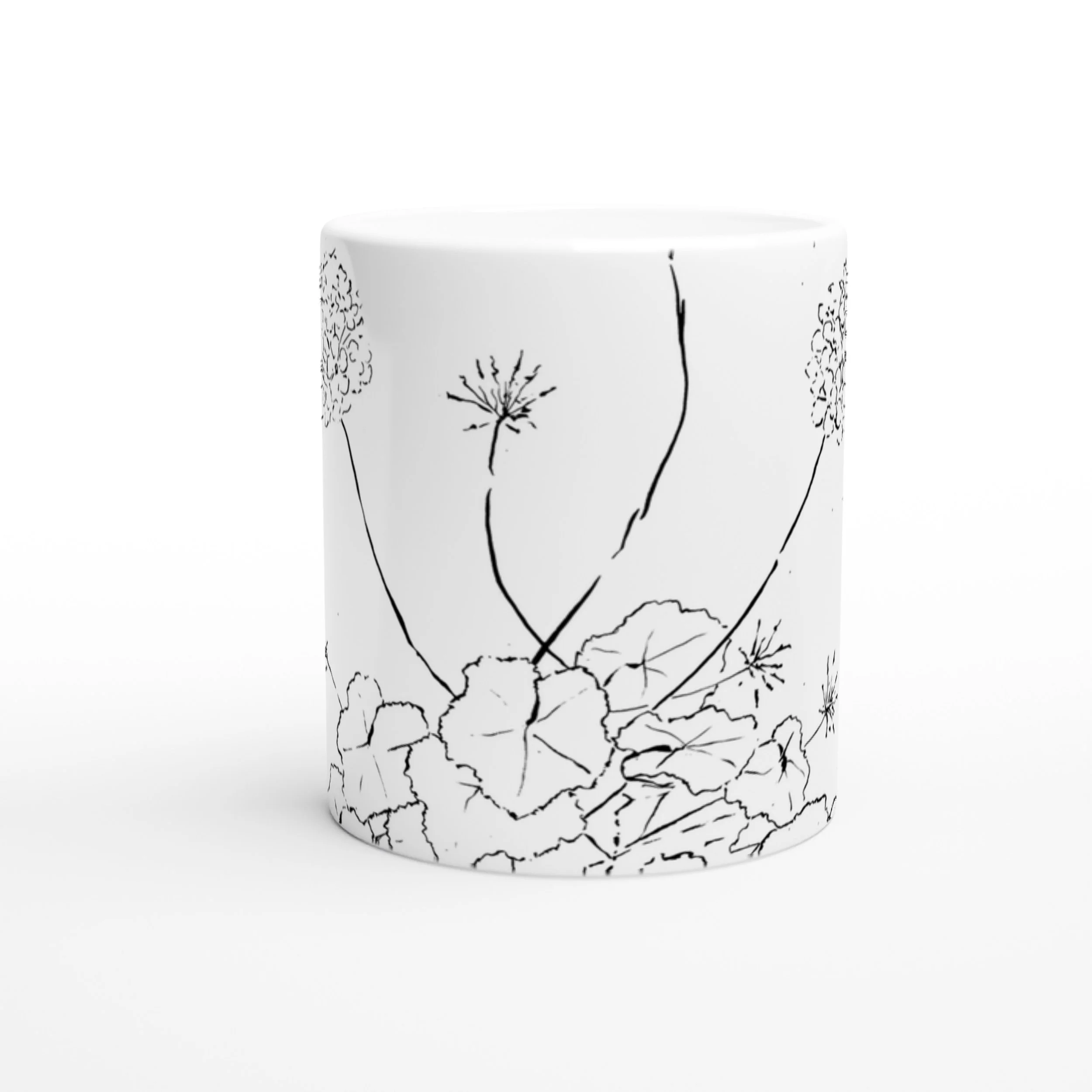 Geranio II Taza de cerámica blanca de 325ml