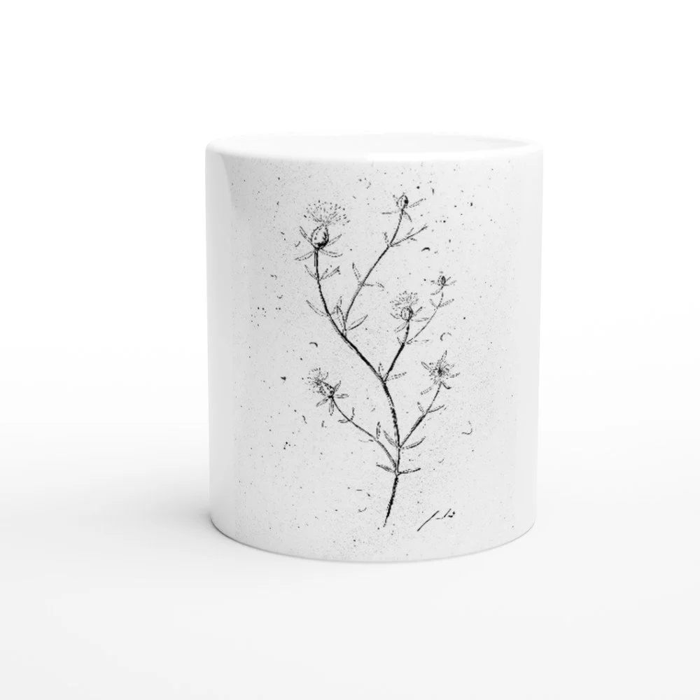 Bracera Taza de cerámica blanca de 325ml