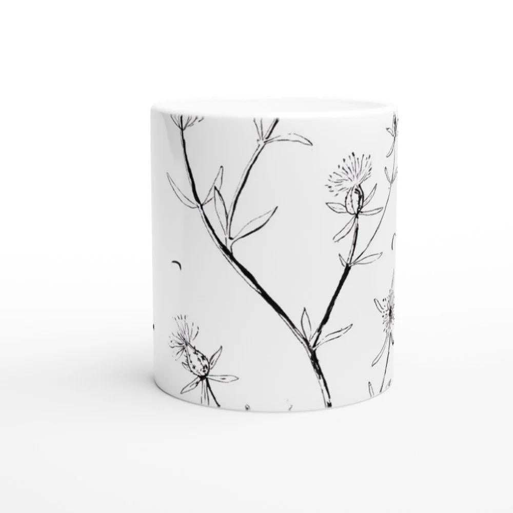 Bracera II Taza de cerámica blanca de 325ml