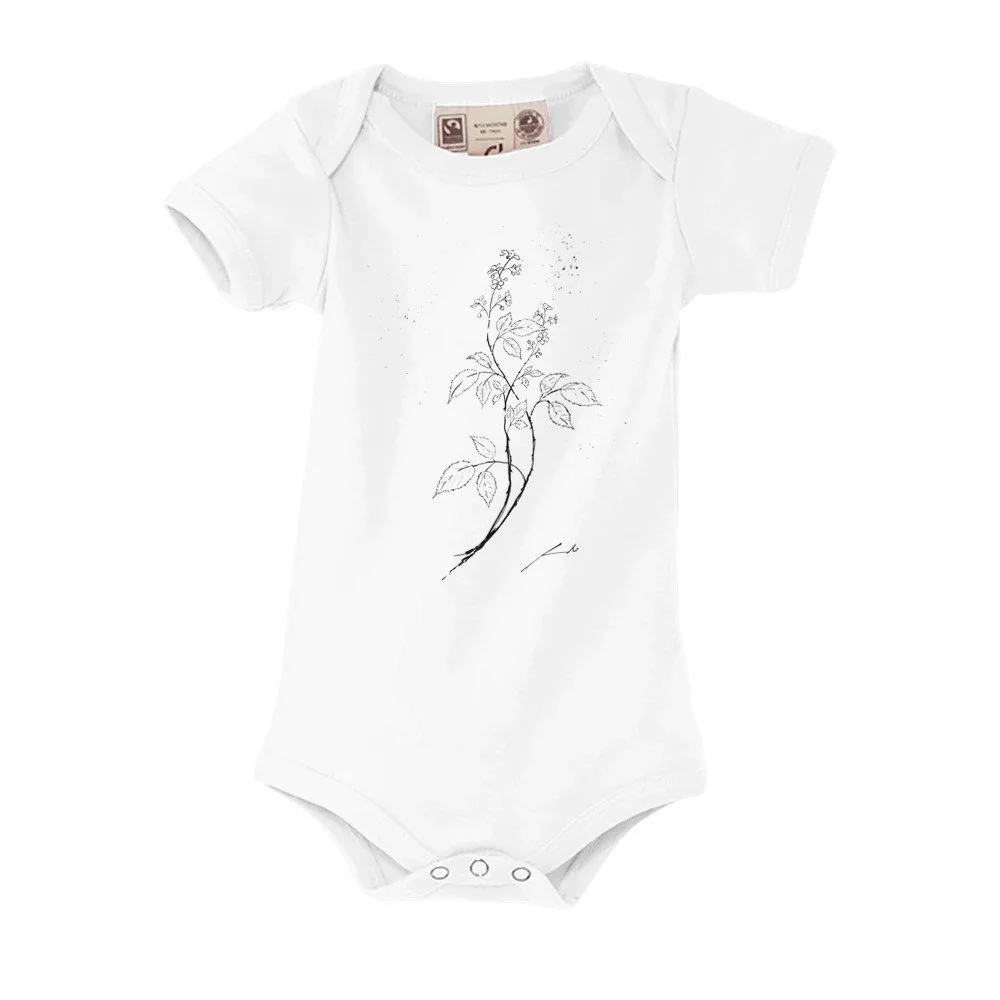 Zarzamora Body ecológico manga corta para bebé | SOL'S Organic Bambino