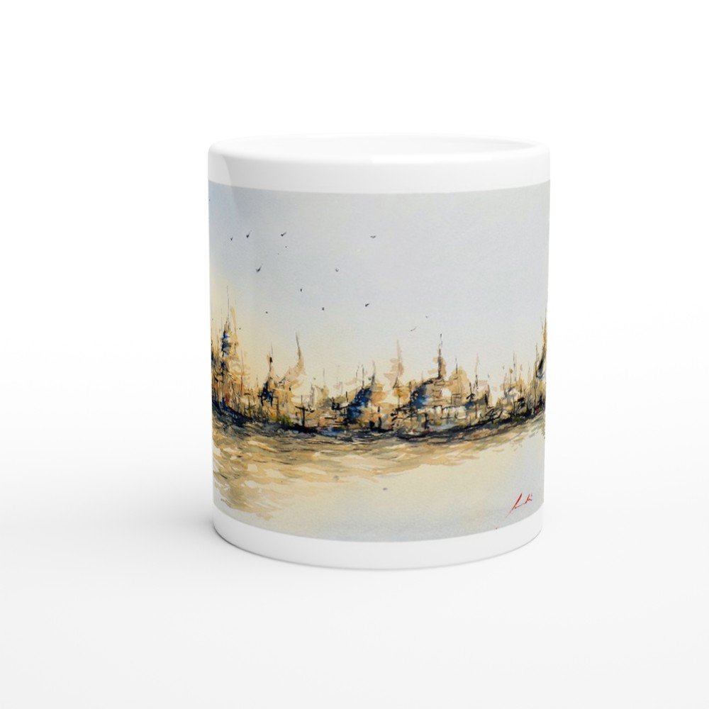 Ac 39  Taza de cerámica blanca de 325ml
