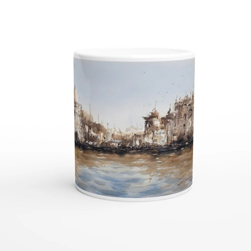 Ac 26 Taza de cerámica blanca de 325 ml