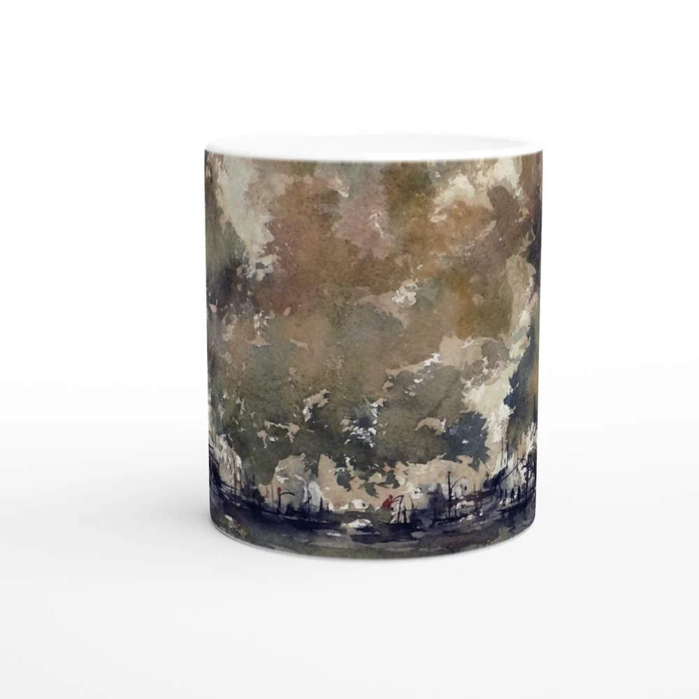 Ac 31 Taza de cerámica blanca de 325 ml