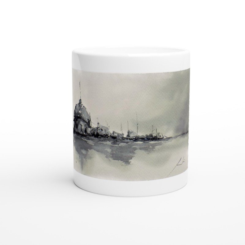 Ac36  Taza de cerámica blanca de 325ml