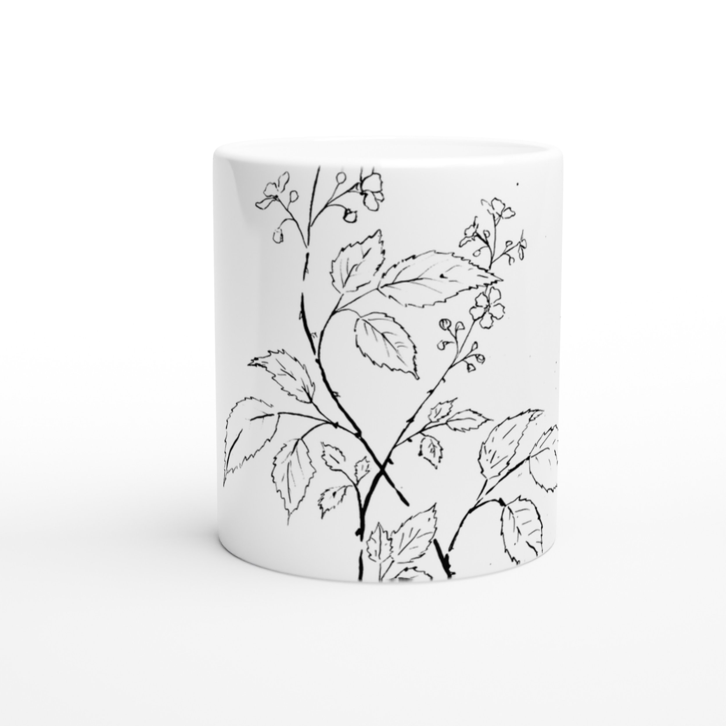 Zarzamora II  Taza de cerámica blanca de 325ml