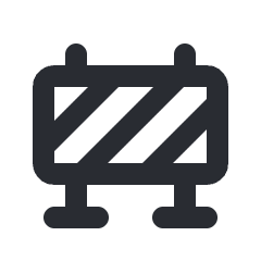 Icon of a construction barrier