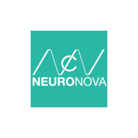NeuroNova logo with stylized waveform and text.